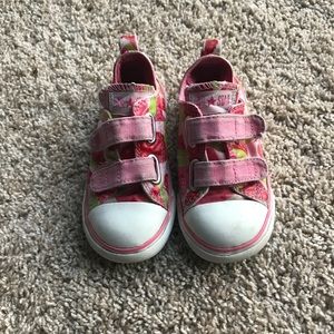 Converse All Star strawberry print shoes, size 8